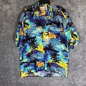 Monticerutti Mens Hawaii Button Down Shirt Size XL Tiki Island Aloha Beach